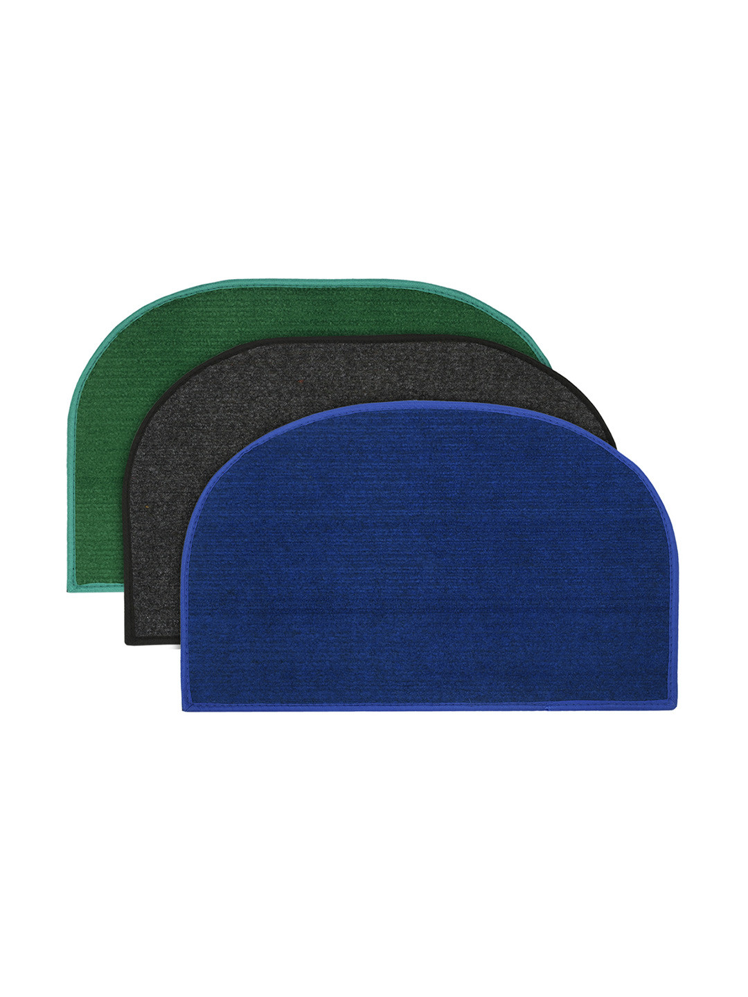 Kuber Industries Set Of 3 Anti-Skid Solid Doormats