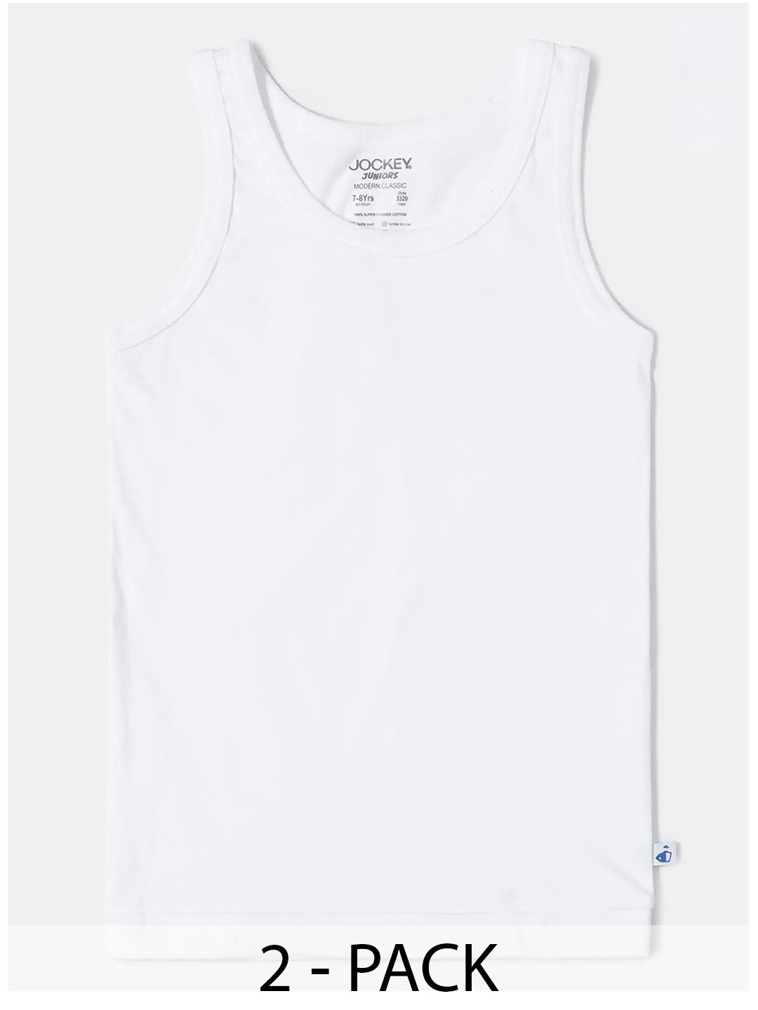 Jockey Boys Pack of 2 Super Combed Cotton Vest-3320
