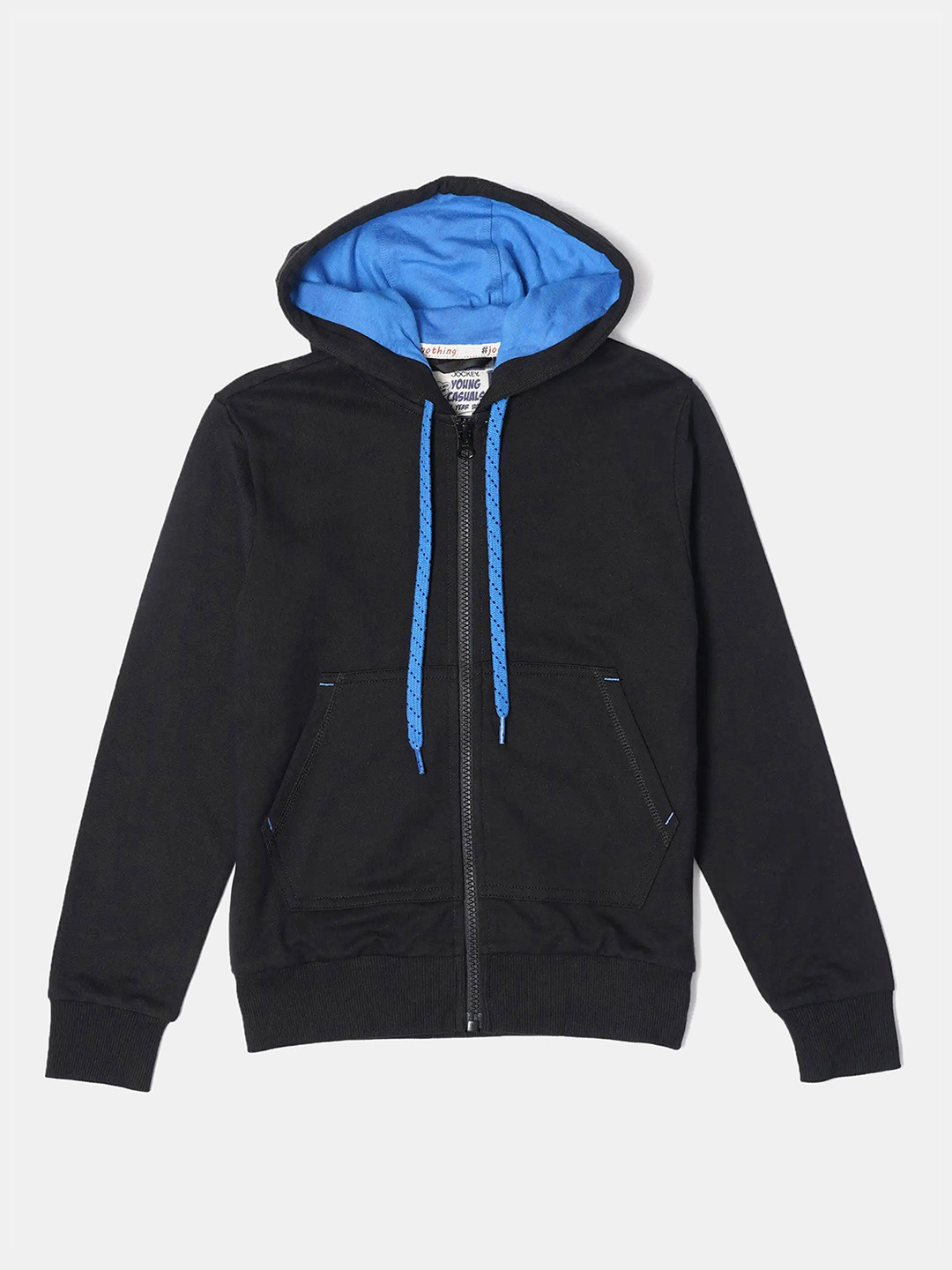 Jockey Boys Super Combed Cotton Printed Hoodie Jacket With Convenient Side Pockets-CB07