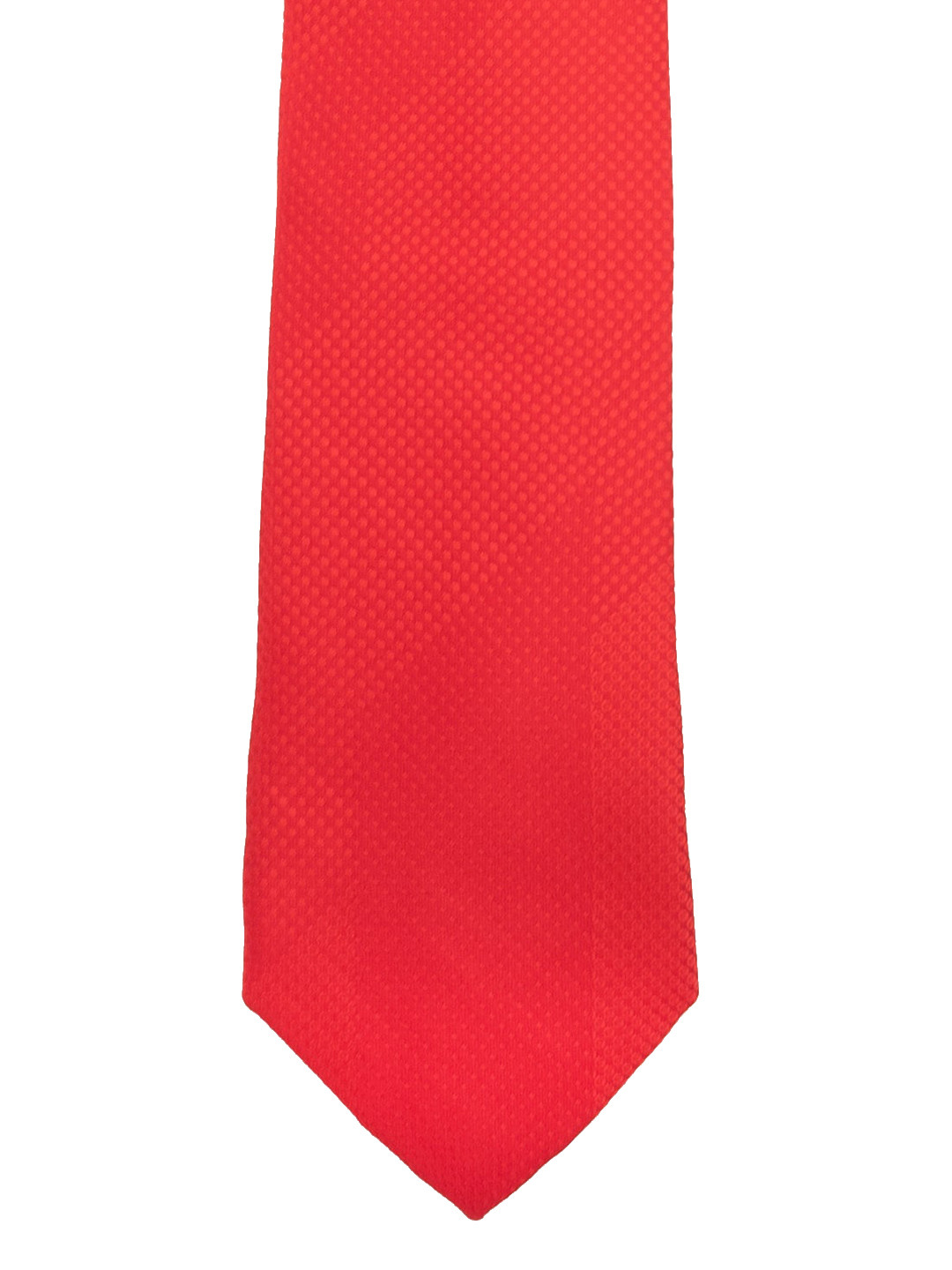 The Tie Hub Red Woven Design Skinny Tie