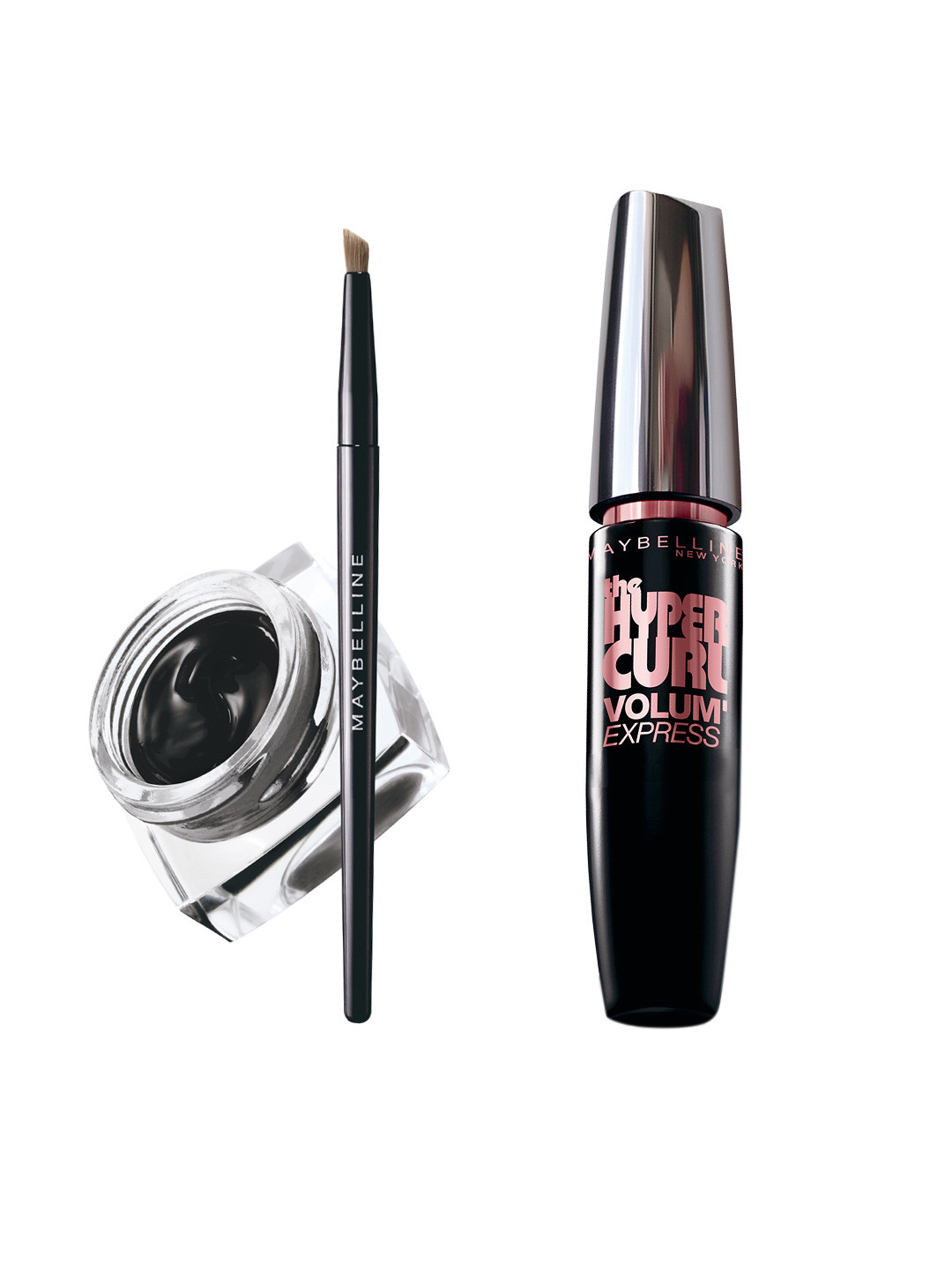 Maybelline New York Lasting Drama Gel Eyeliner & Hypercurl Washable Mascara - Black