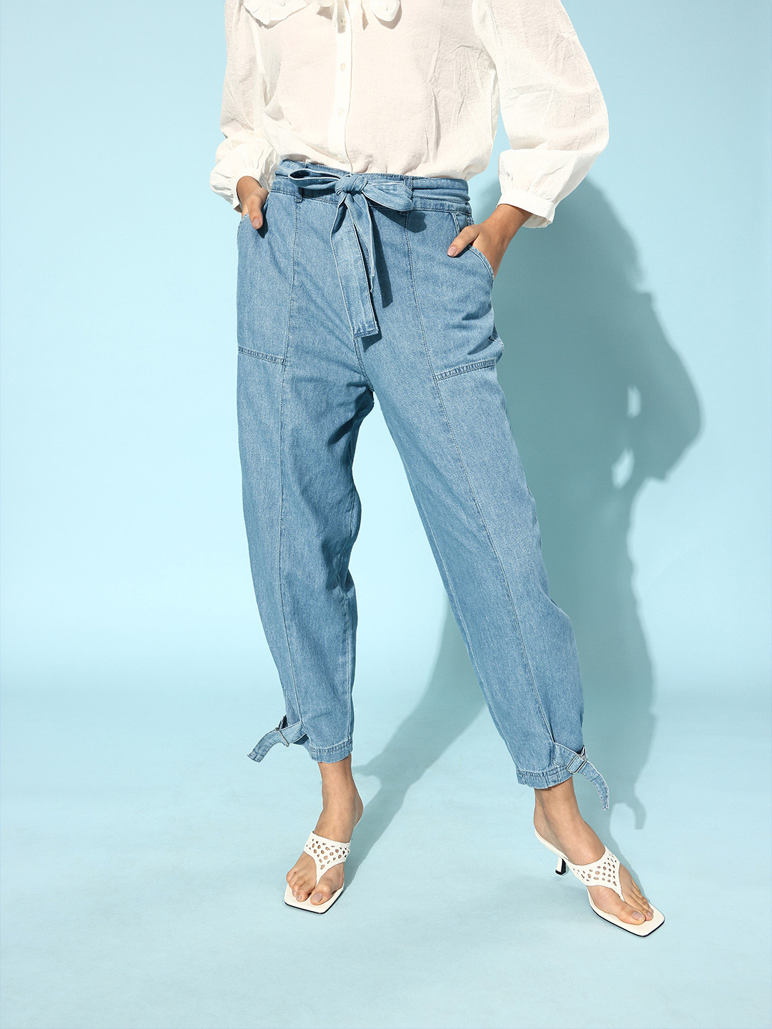DressBerry Women Stunning Blue Relaxed Fit Jeans