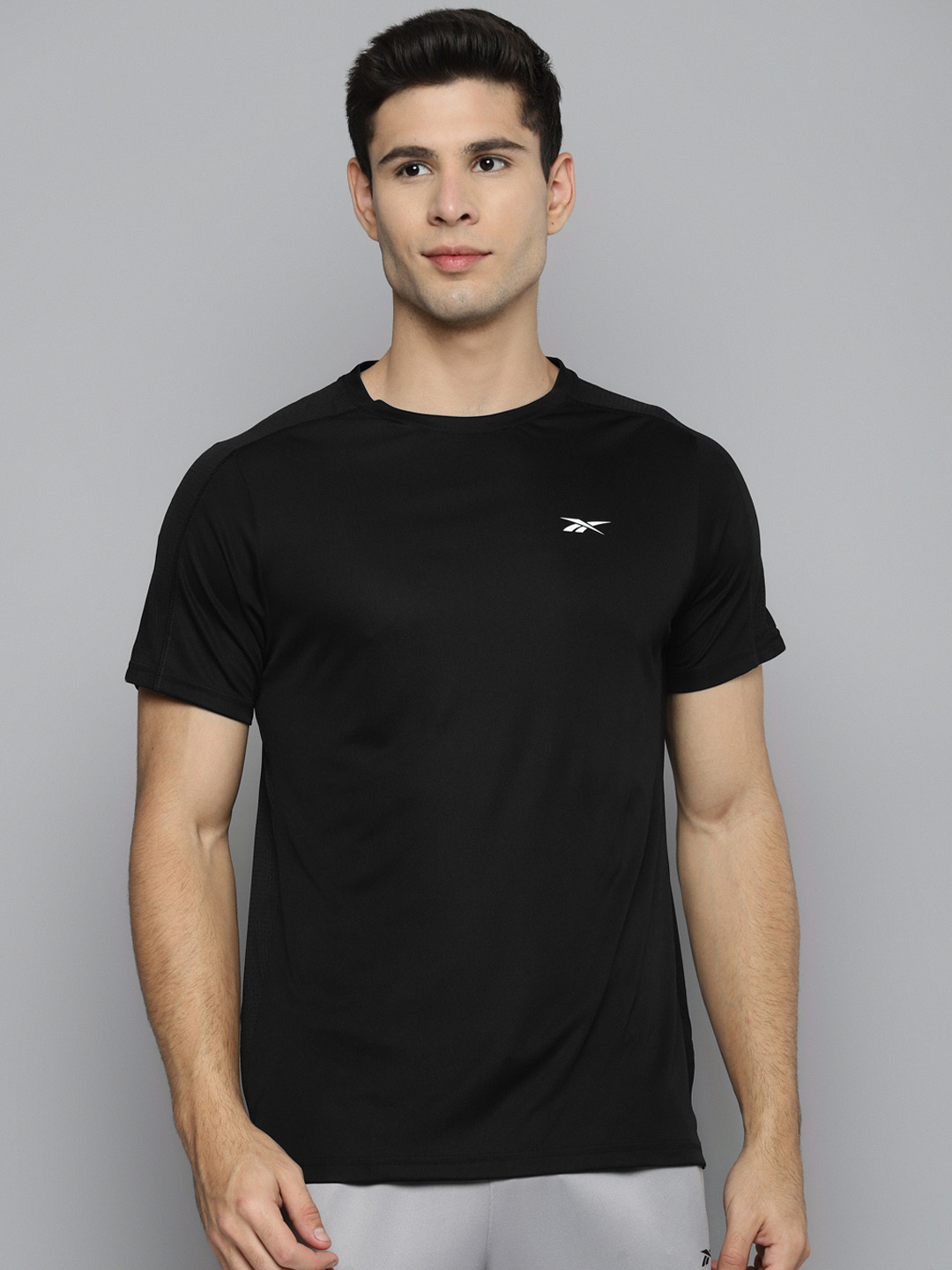 Reebok Men Black Training Workout Ready Tech REECYCLED + SPEEDWICK T-shirt