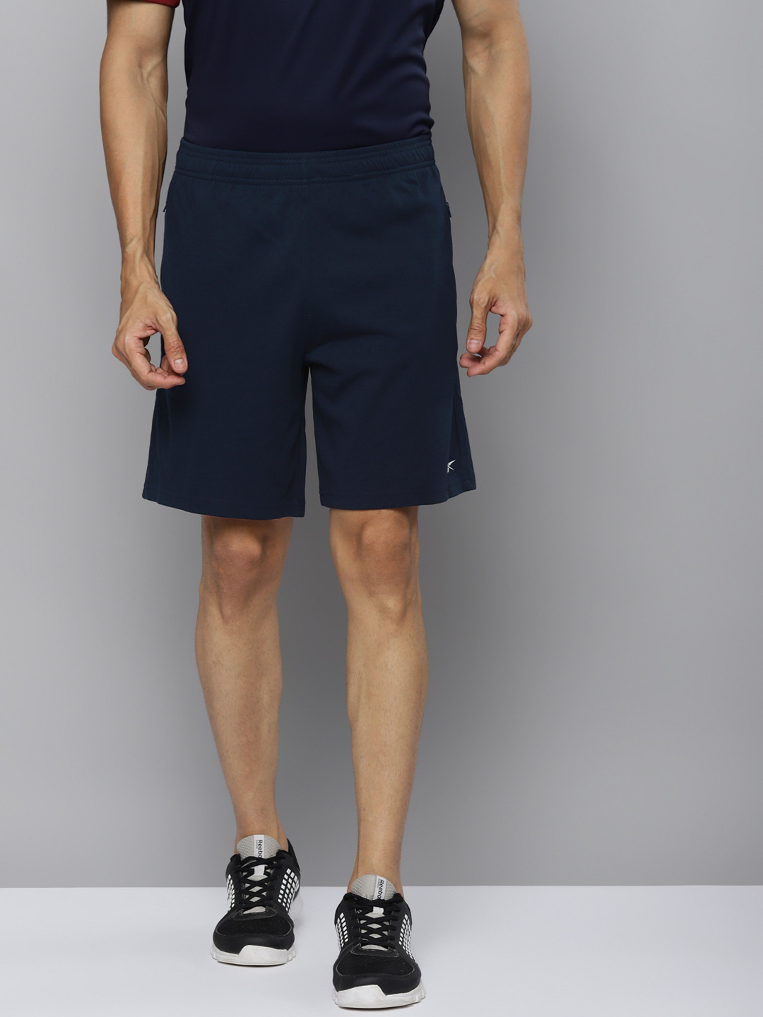 Reebok Men Navy Blue Vector Training Shorts