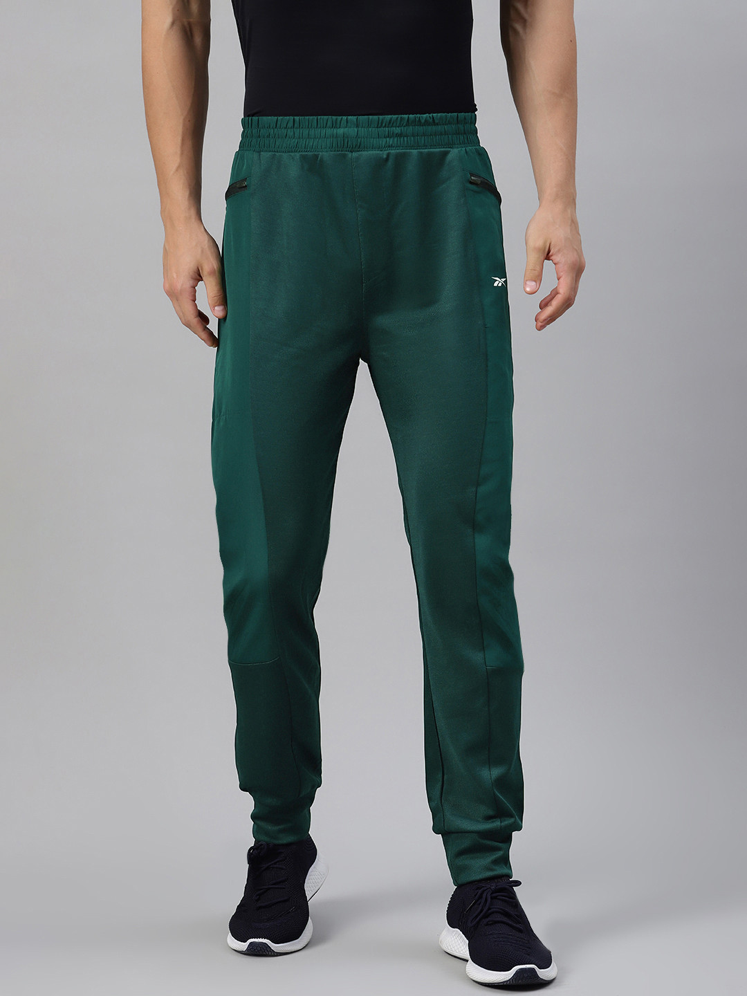 Cargo Pants Reebok Green Track Pants Reebok Men Green Solid Slim