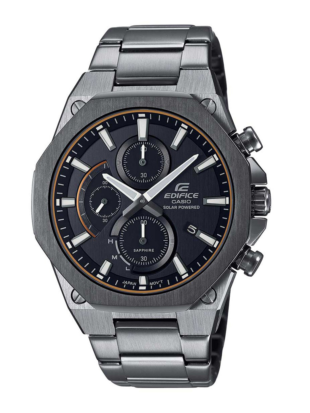 CASIO Men EDifice EFS-S570DC-1AUDF Gray Analog Dial Gray Stainless Steel Band EX529
