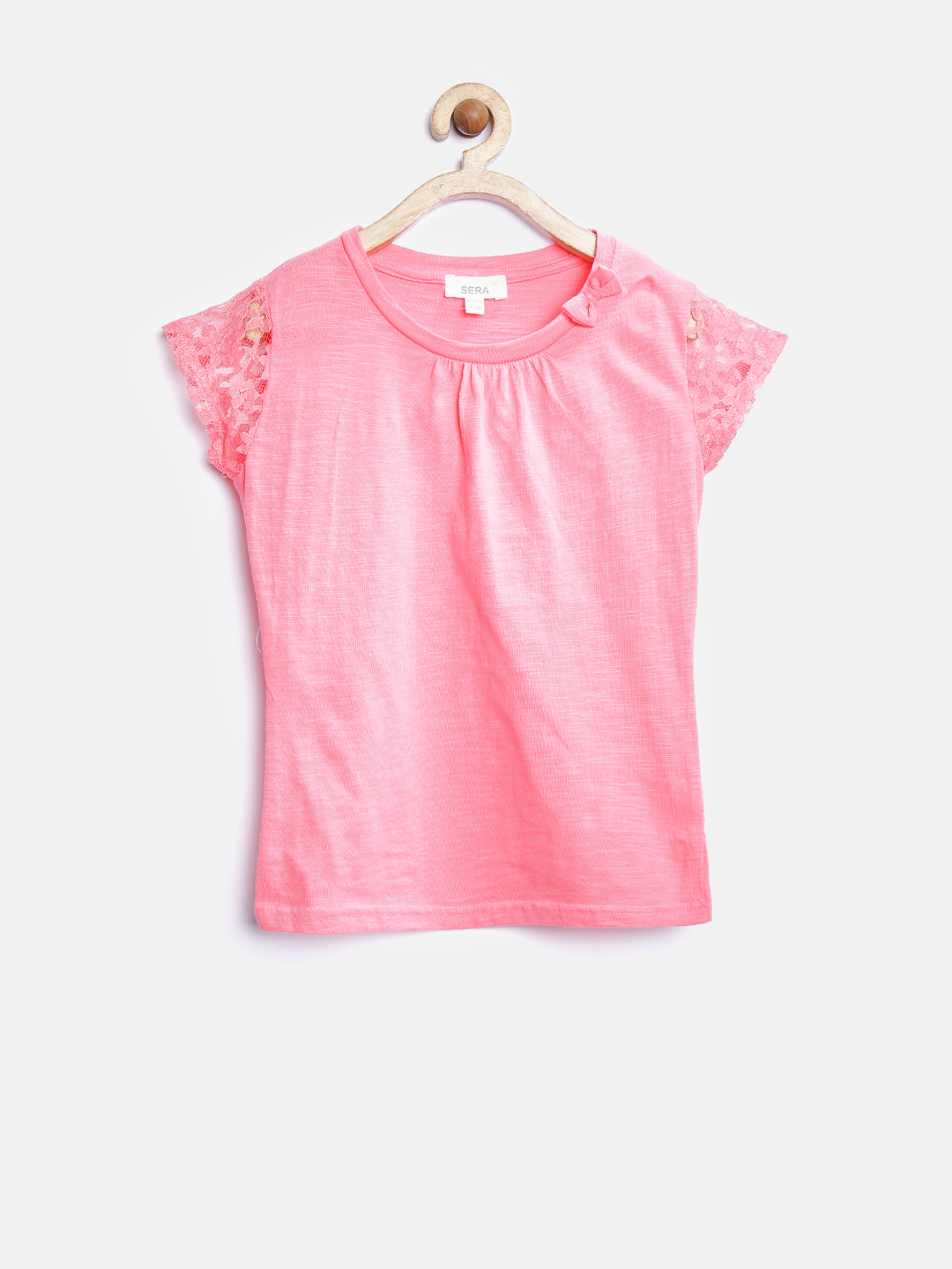Sera Girls Pink Lace Top