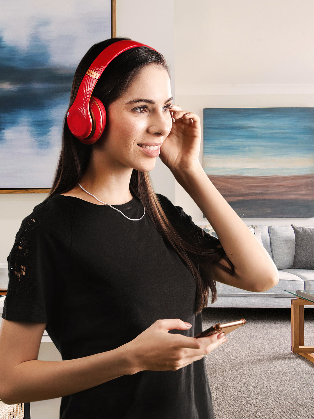 Marks & Spencer Black Round Neck Regular Sleeve  Pure Cotton Top with Lace Inserts