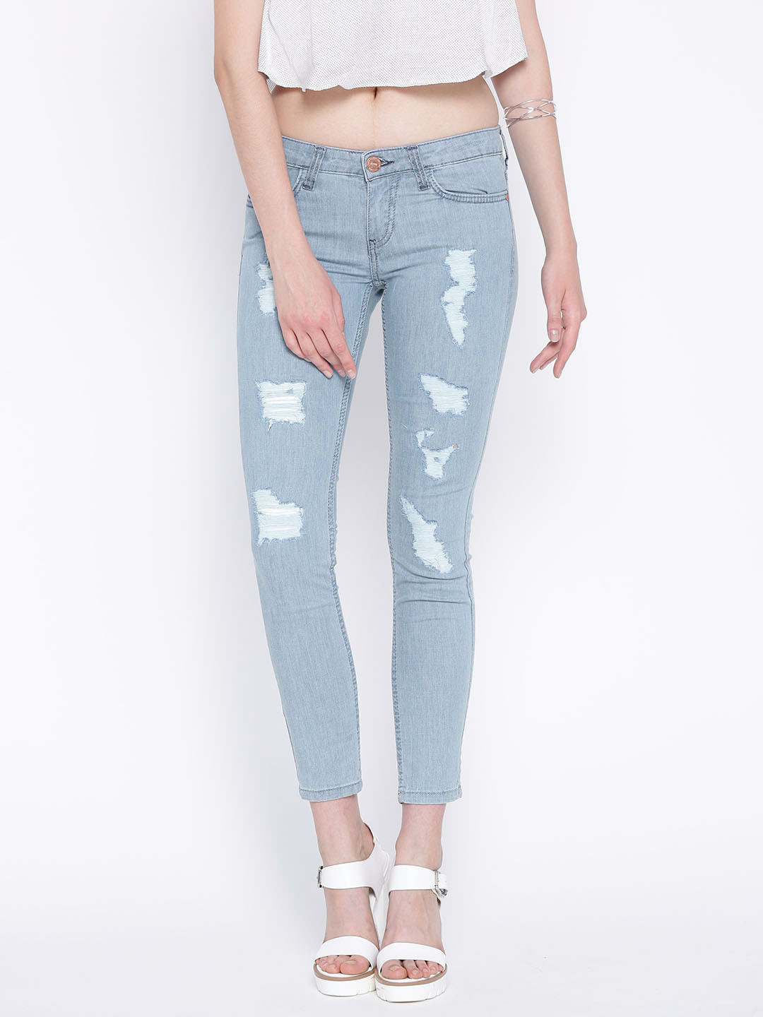 Tokyo Talkies Blue Stretchable Jeans