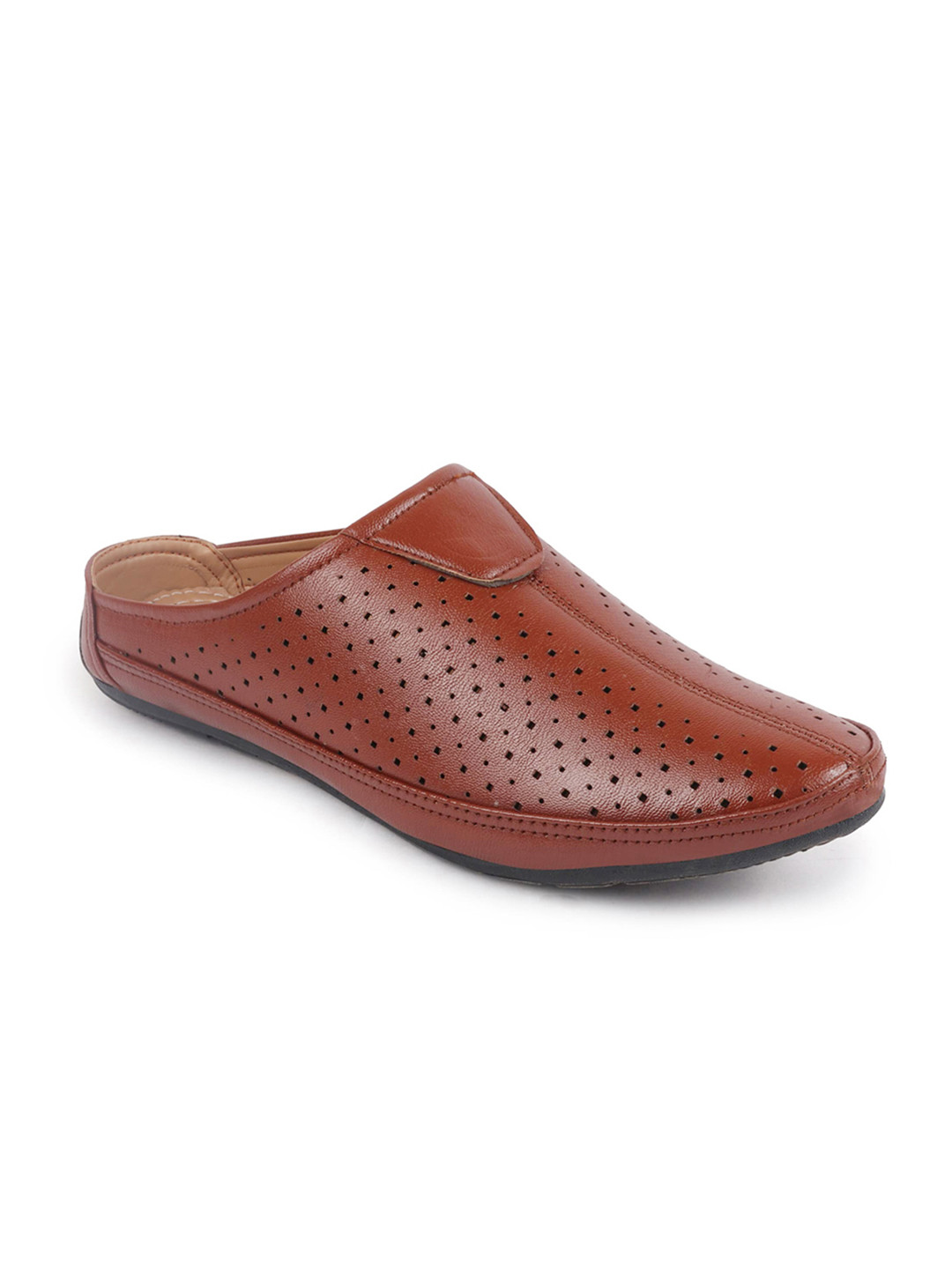 FAUSTO Men Tan Brown Mules