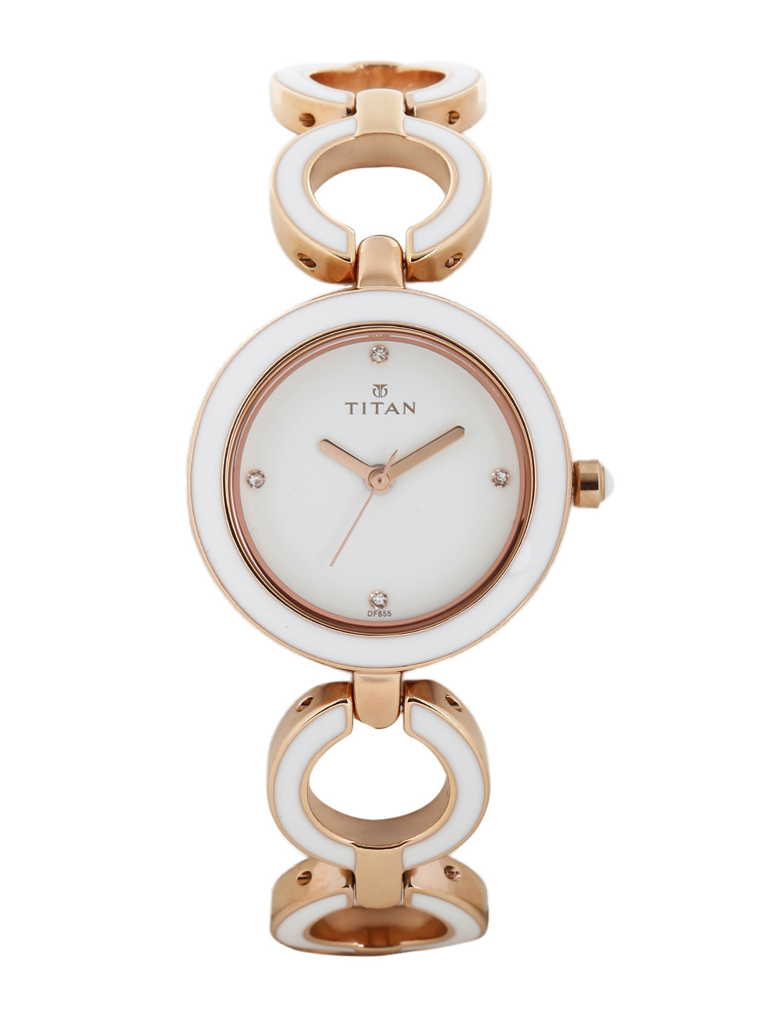 Titan Purple Upgrades-Enamel Women White Analogue watch NL95036WM02