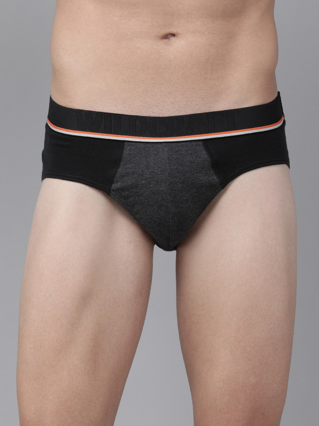 Wildcraft Men Black & Grey Colorblocked Antimicrobial Antiodour Briefs 8903338320760