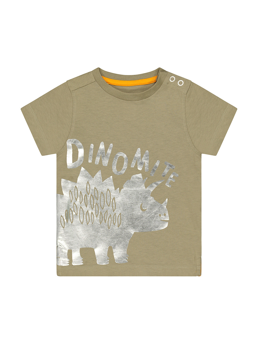mothercare Boys Khaki Printed Round Neck T-shirt