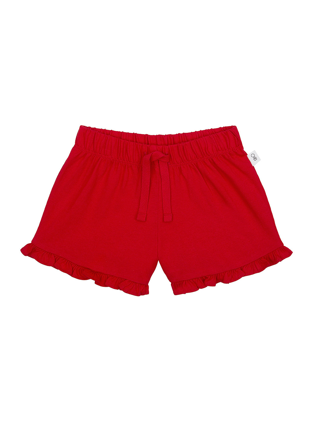 mothercare Girls Red Solid Regular Fit Pure Cotton Shorts