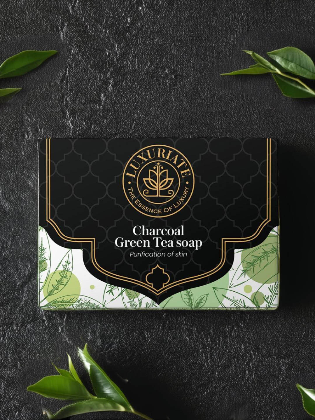 LUXURIATE Charcoal and Green Tea Soap