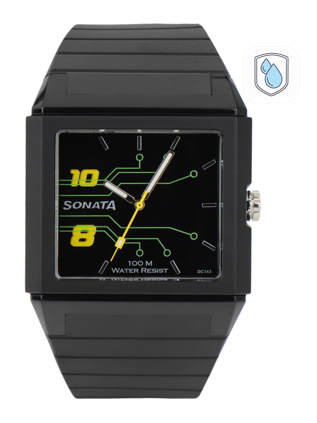 Sonata black 2024 digital watch