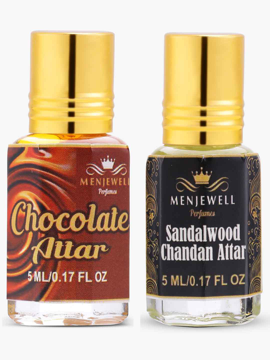 Menjewell Pack of 2 Chocolate and Sandalwood Chandan Attar 10 ml