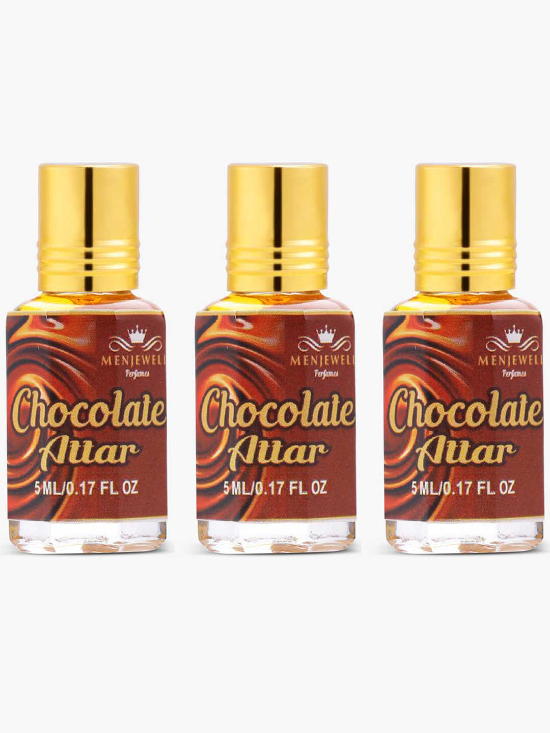 Menjewell Unisex Set Of 3 Chocolate Attar