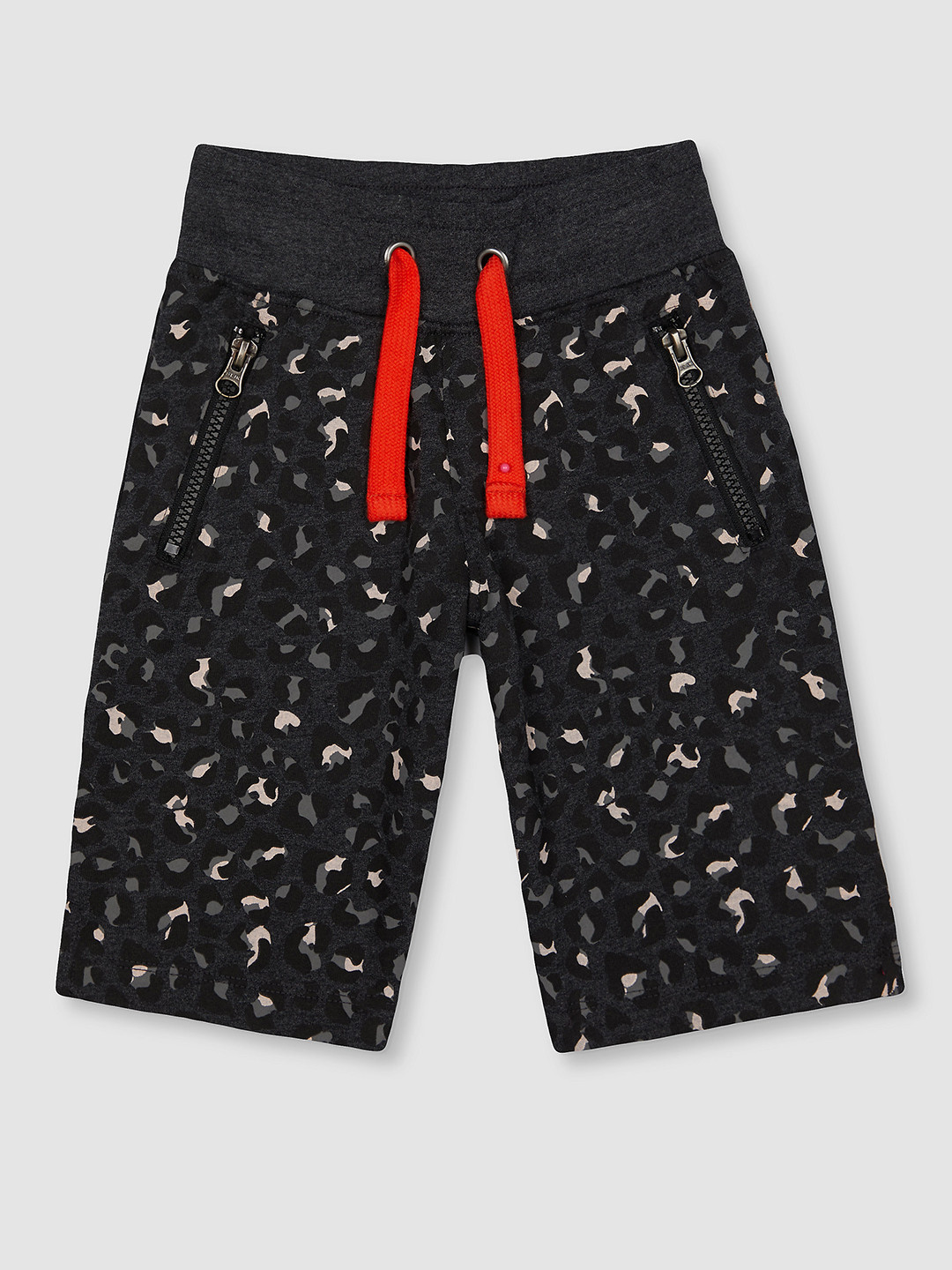 mothercare Boys Black Printed Regular Fit Shorts