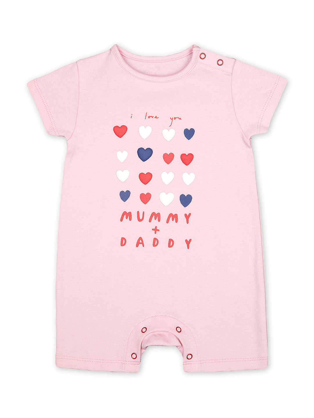 mothercare Infant Girl Pink Printed Pure Cotton Bodysuit