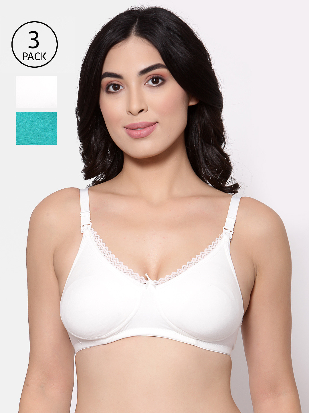 Inner Sense Multicoloured Solid Organic Cotton Maternity Bra IMB003E_3E_3B-