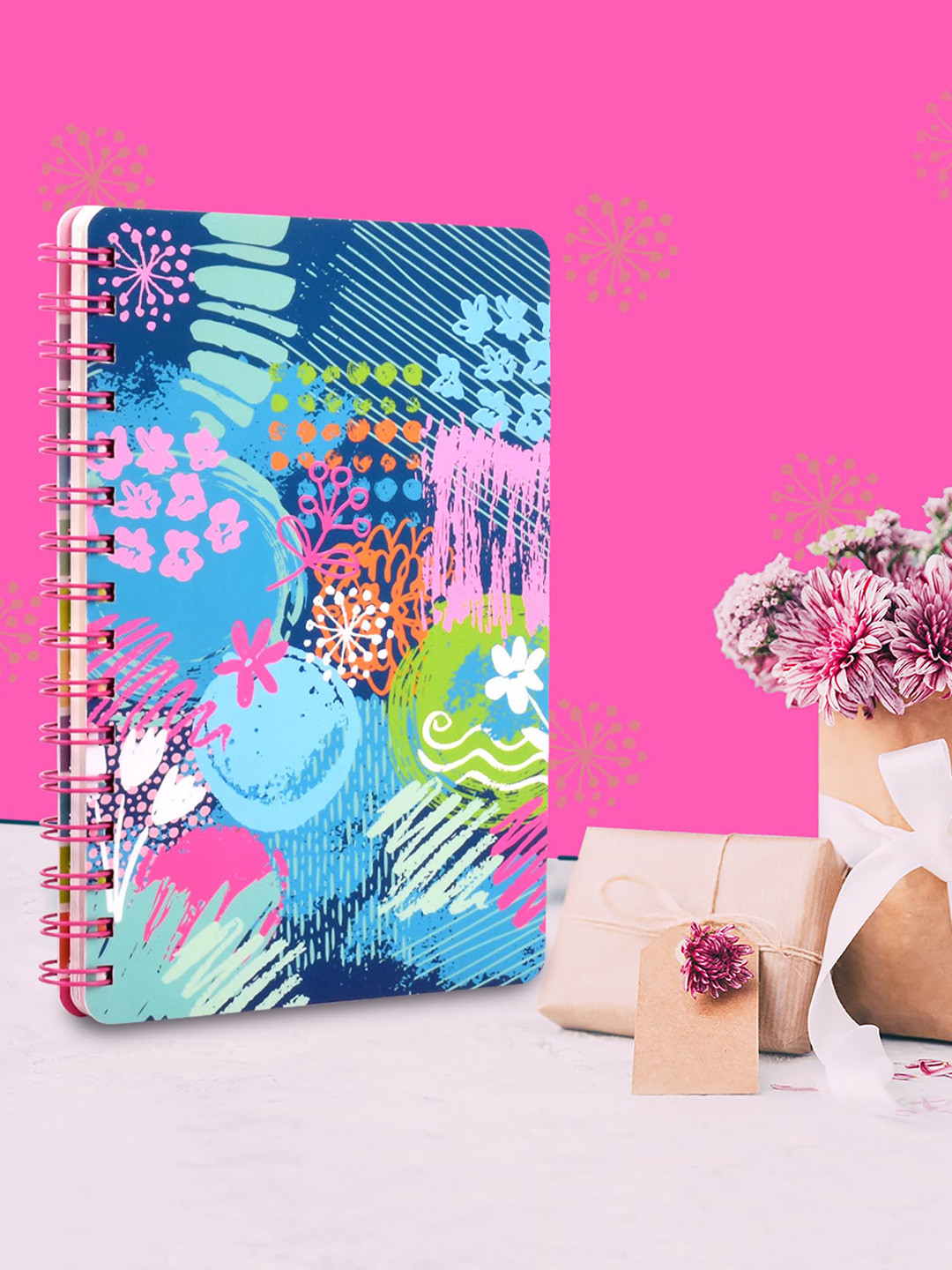 Doodle Blue & Pink Printed Happiness Undated Planner