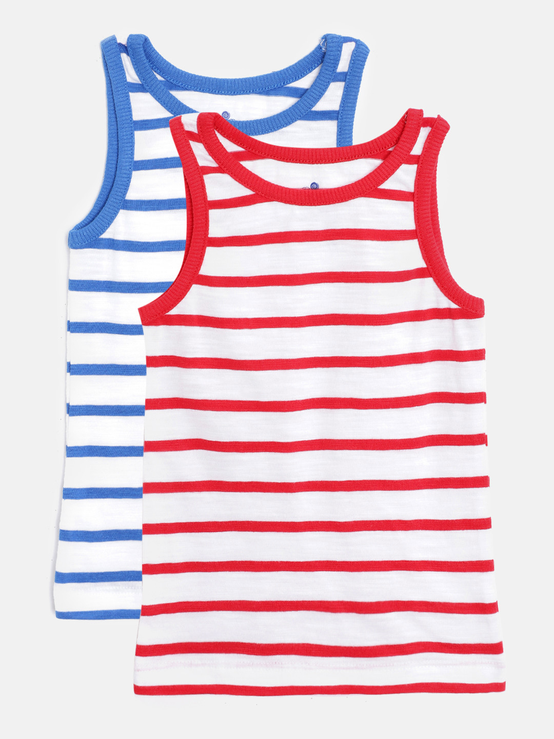 candy cot Kids Pack of 2 Striped Organic Cotton Vest