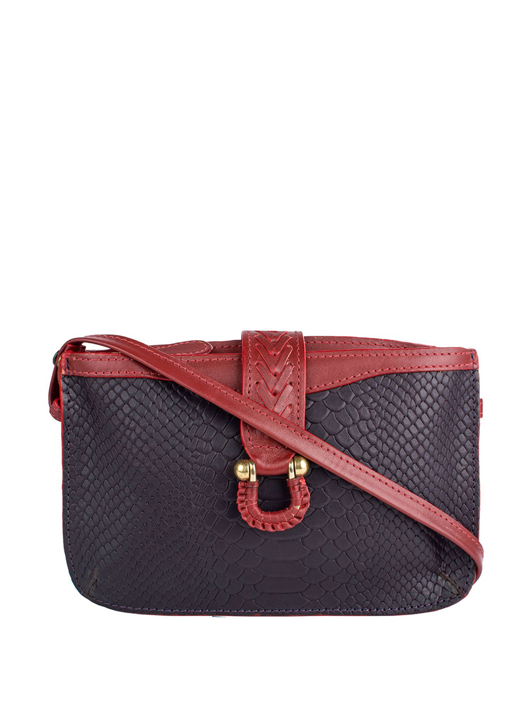 Hidesign Violet Textured FRIEDA W3 Leather Sling Bag