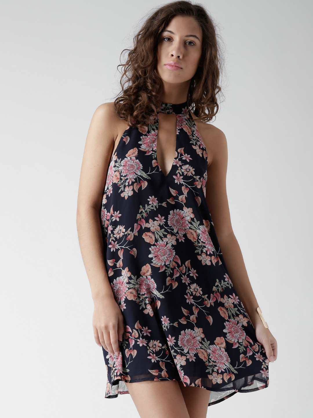 Buy FOREVER 21 Navy Polyester Floral Print A Line Dress - Dresses ... Buy FOREVER 21 Navy Polyester Floral Print A Line Dress - Dresses ...
