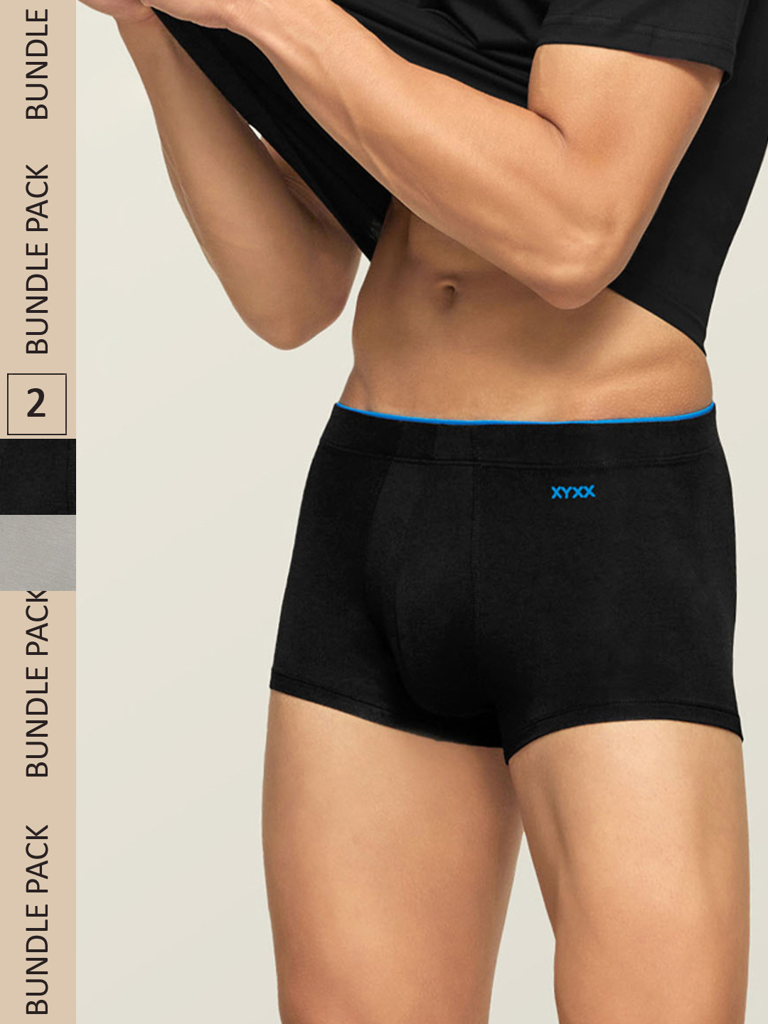 XYXX Men Pack Of 2 Uno IntelliSoft Micro Modal Trunk -XYTRNK2PCKN364