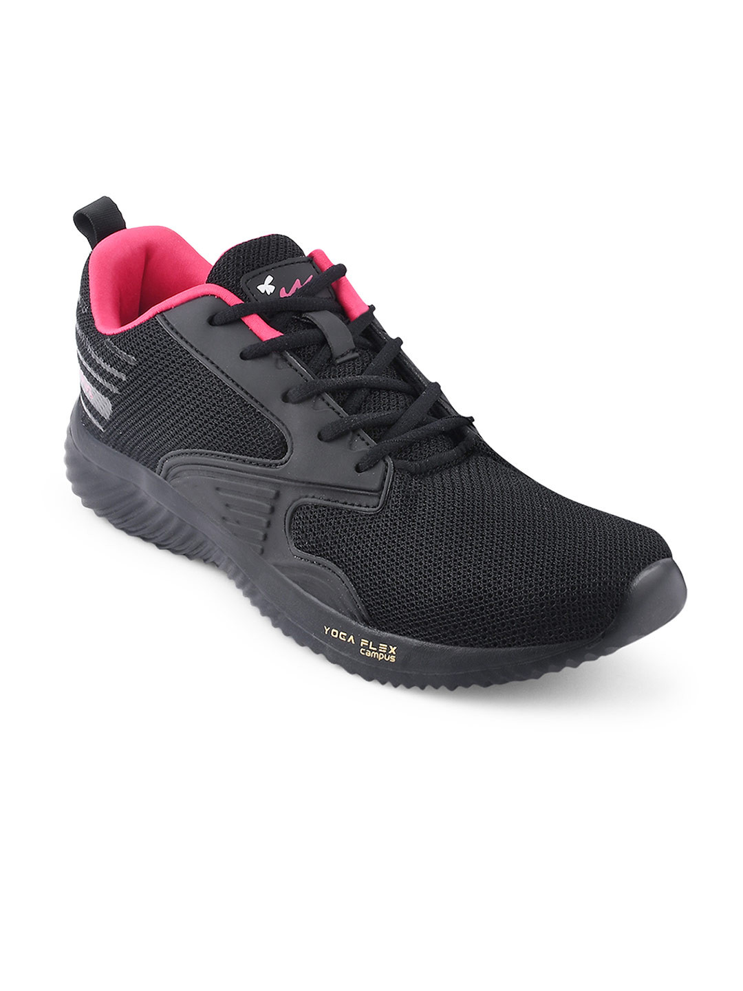 Campus Women NOOR PLUS Black Mesh Running Shoes