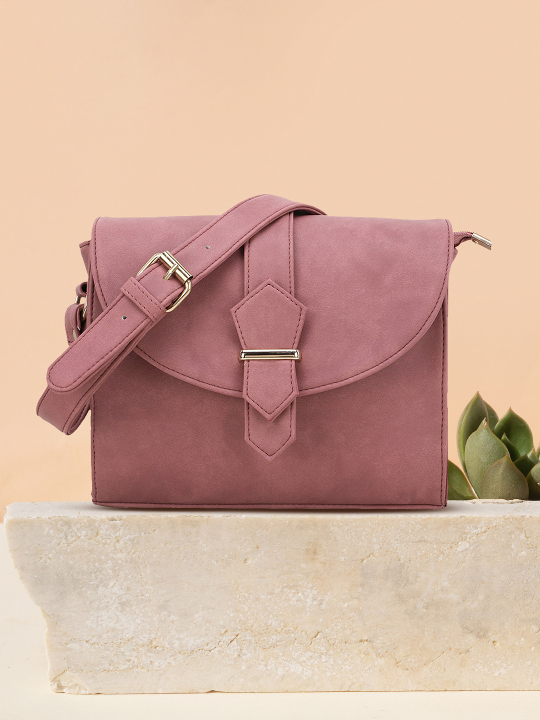 WOMEN MARKS Pink Solid Sling Bag