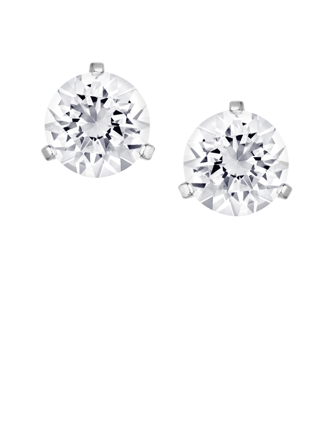 Solitaire Pierced Earrings