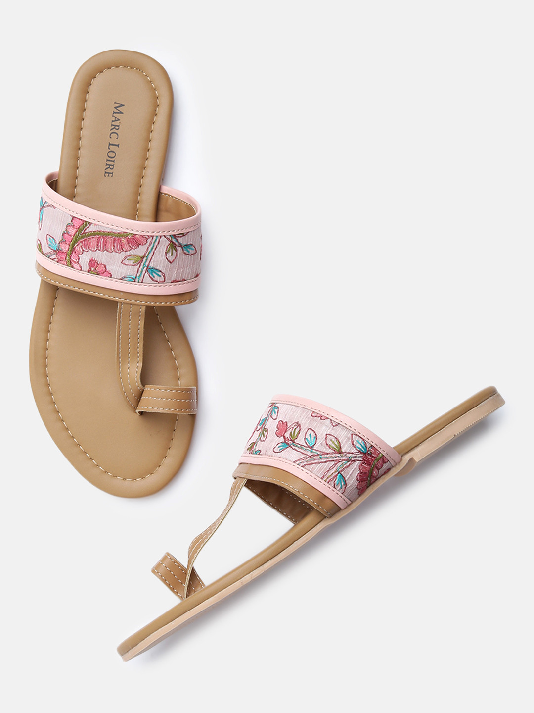 Marc Loire Women Pink Printed One Toe Flats