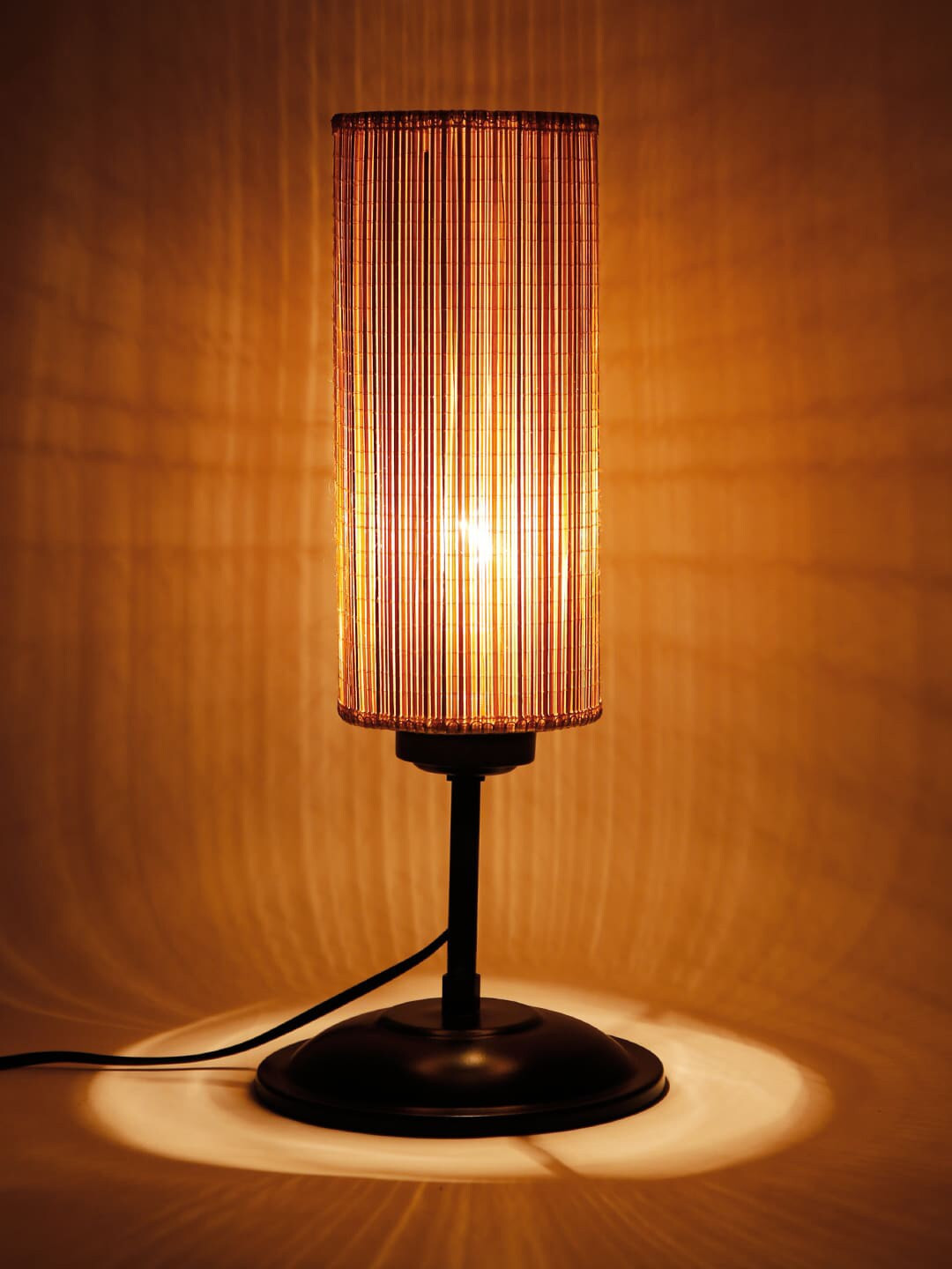 Devansh Beige & Brown Solid Traditional Buffet Table Lamp