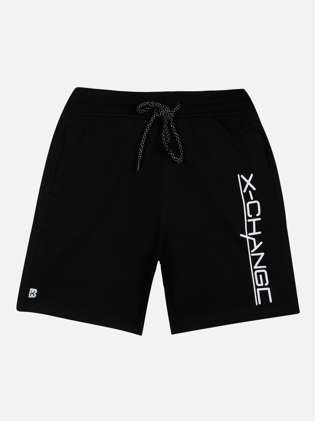 PROTEENS Boys Black Printed Slim Fit Antiviral & Antibacterial Protection Regular Shorts