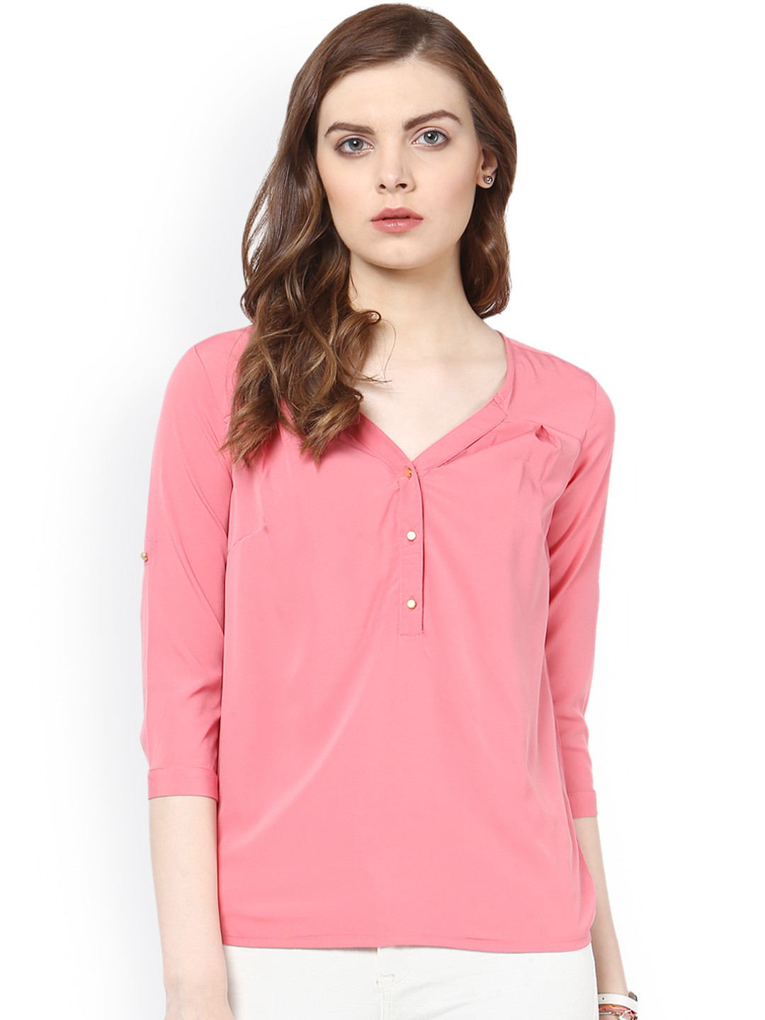Harpa Pink Crepe Top