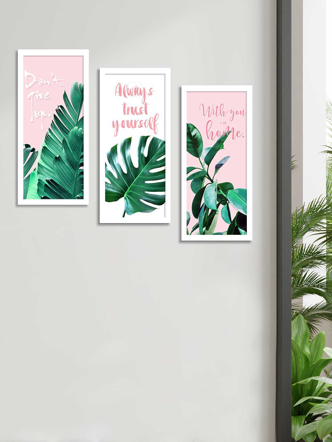 Art Street Paper 3 Pcs Wall Rectangle Paintings Wall Art -28.34 x18.50In