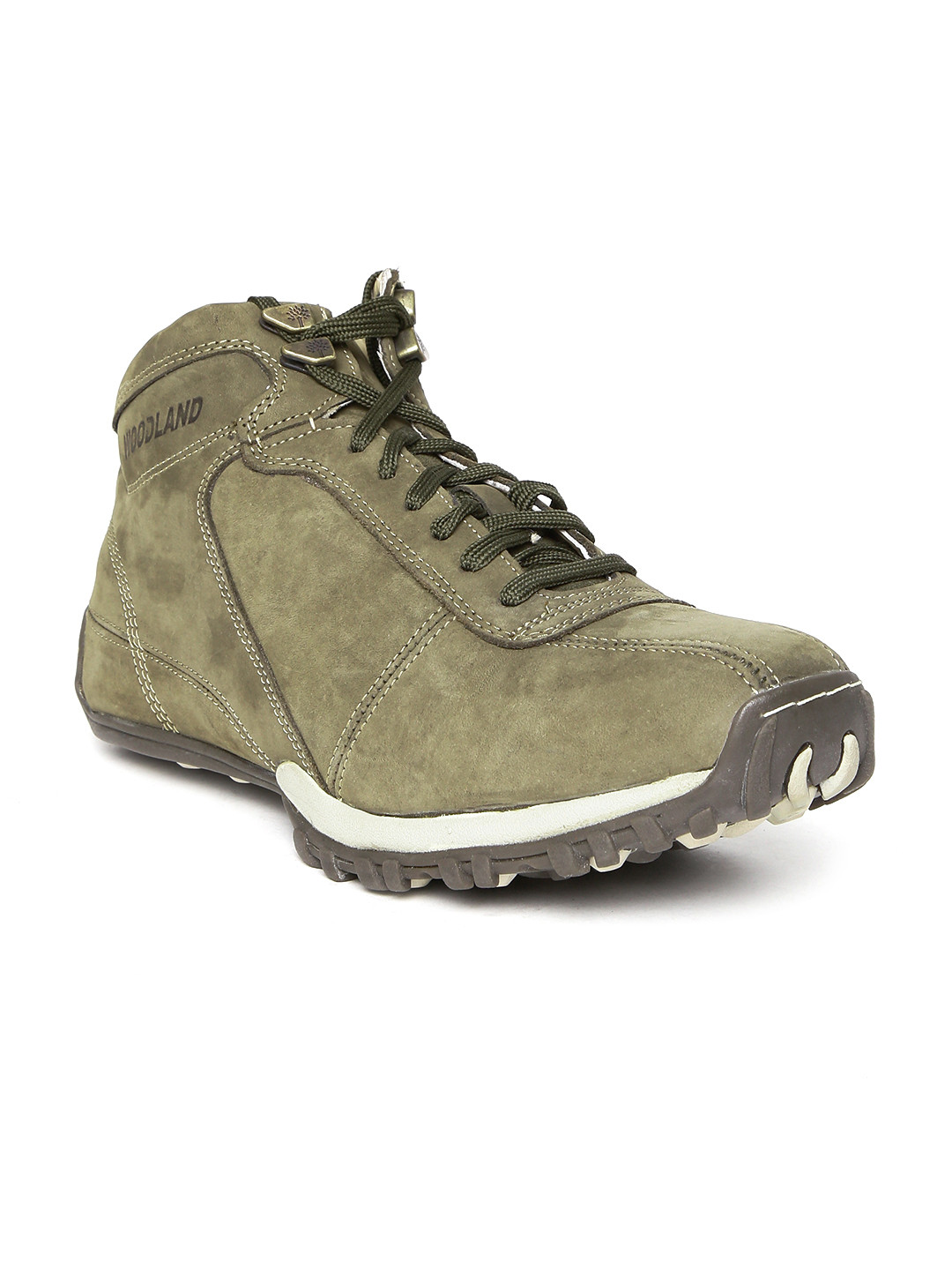 Woodland ProPlanet Men Olive Green Leather Casual Shoes