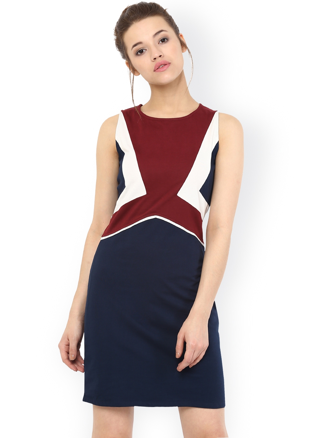 maroon dress myntra