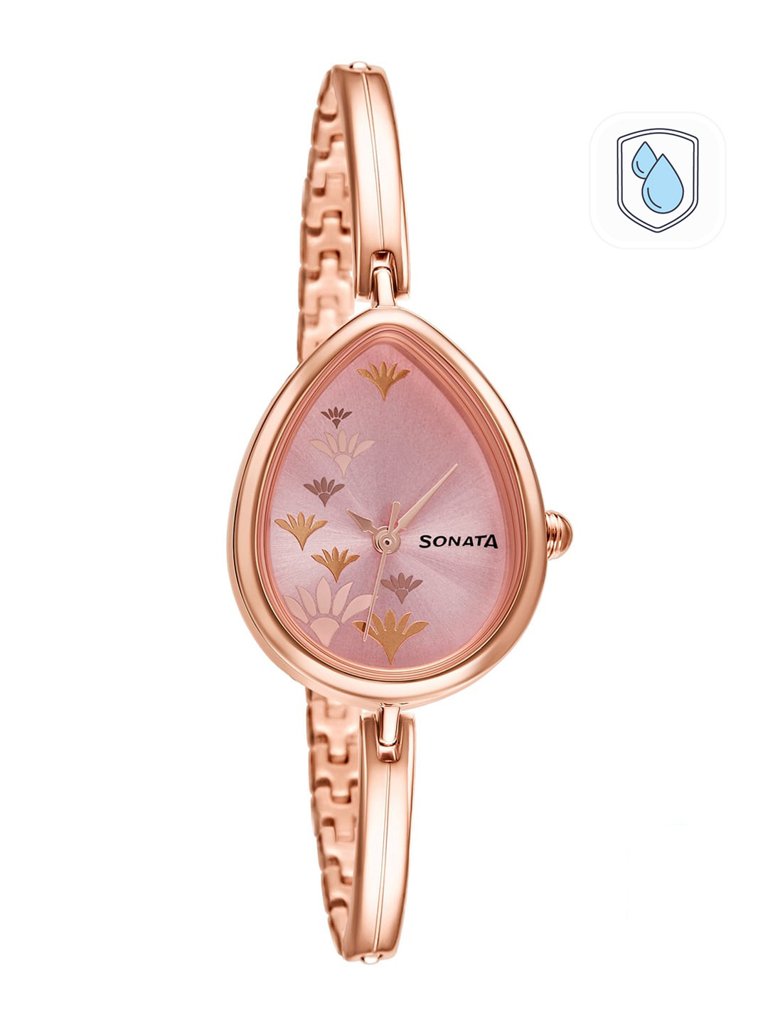 Sonata Women Rose Gold-Toned Analogue Watch 8169WM01