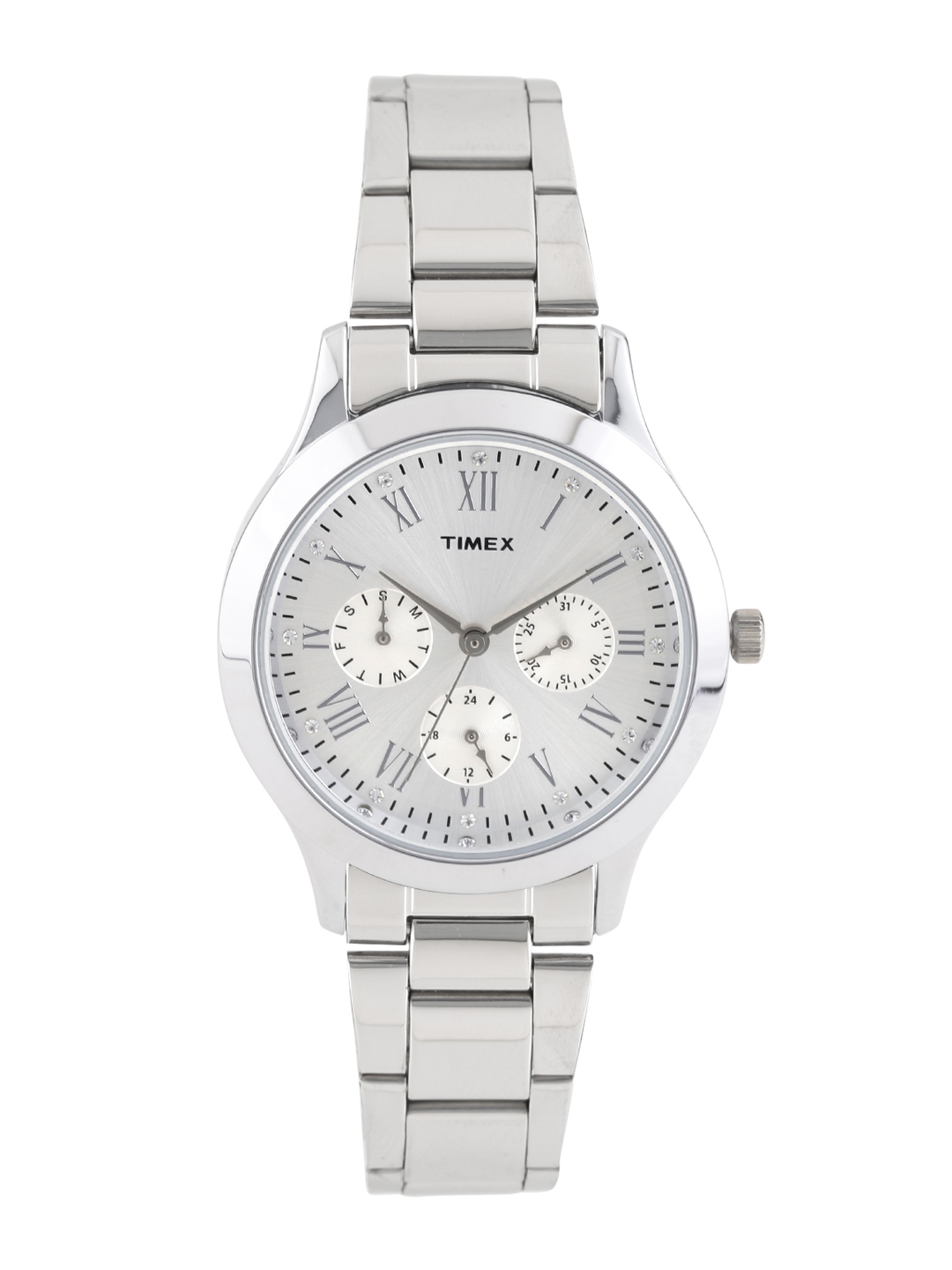 Timex Women Silver Toned Dial Watch TW000Q806