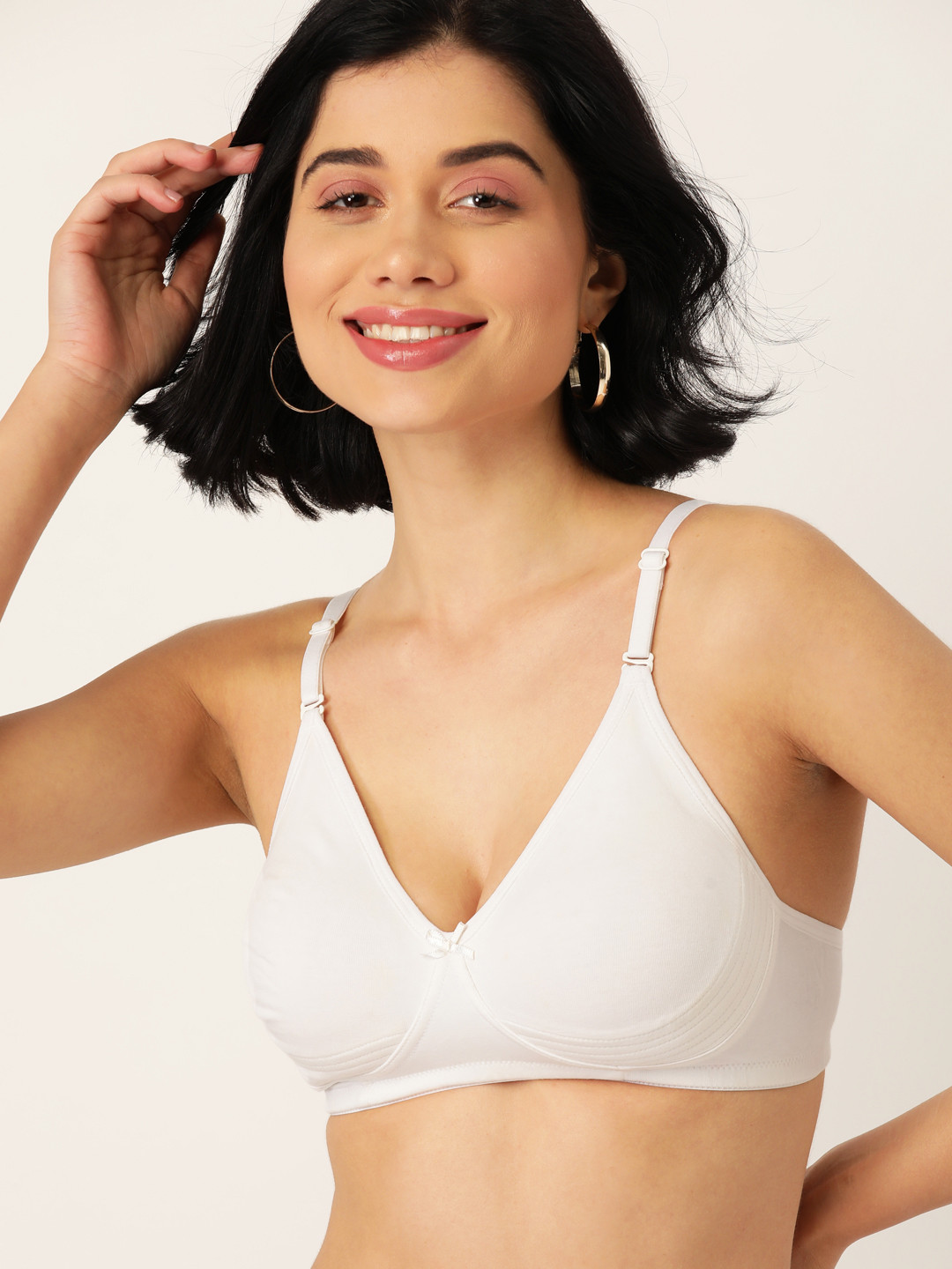 DressBerry White Solid Non-Wired Non Padded Everyday Bra LA14-03