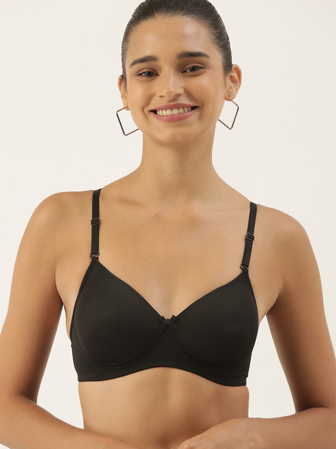 DressBerry Black Medium Coverage Padded Everyday Bra LA10-01
