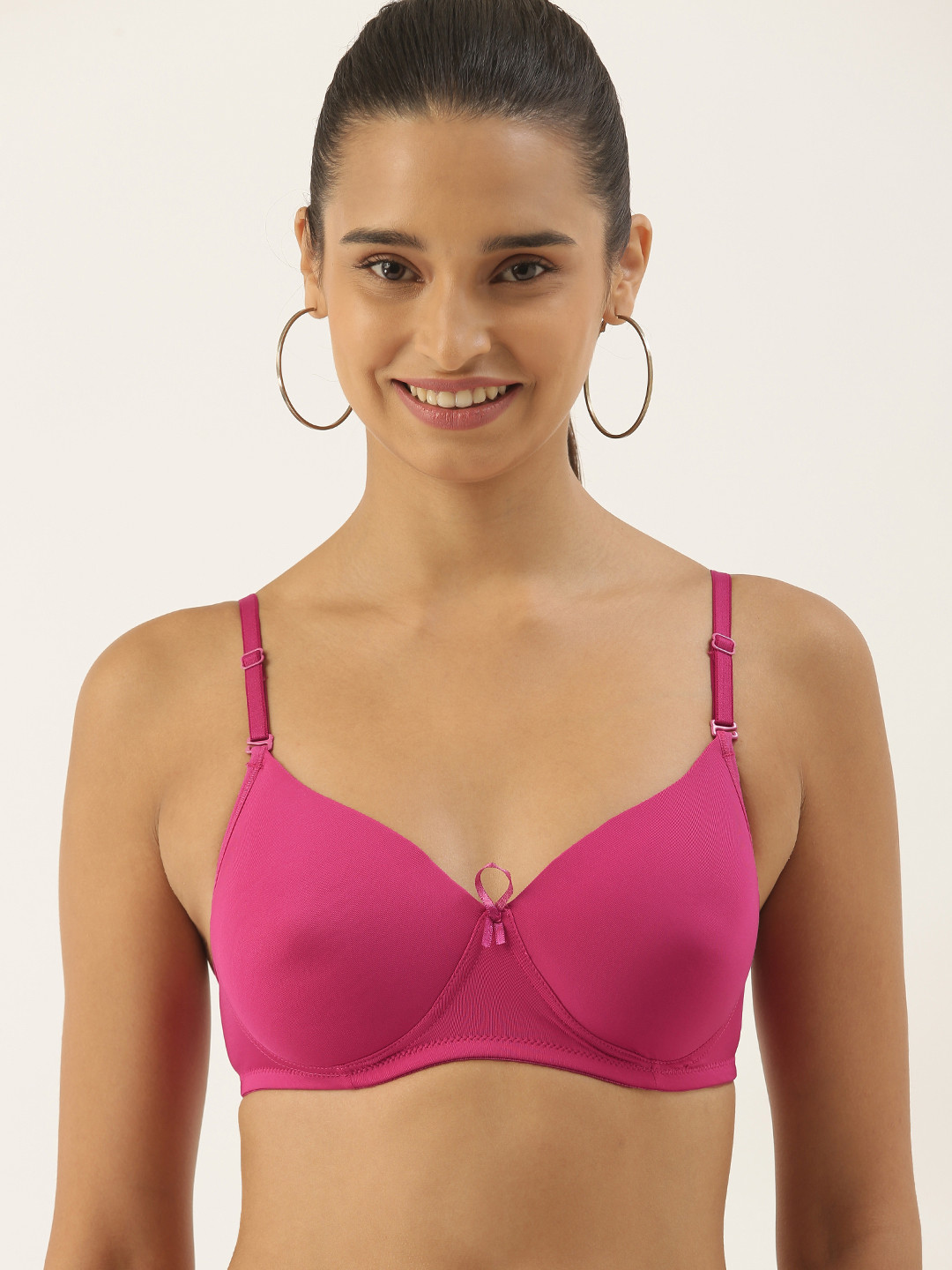 DressBerry Pink Medium Coverage Padded T-shirt Bra
