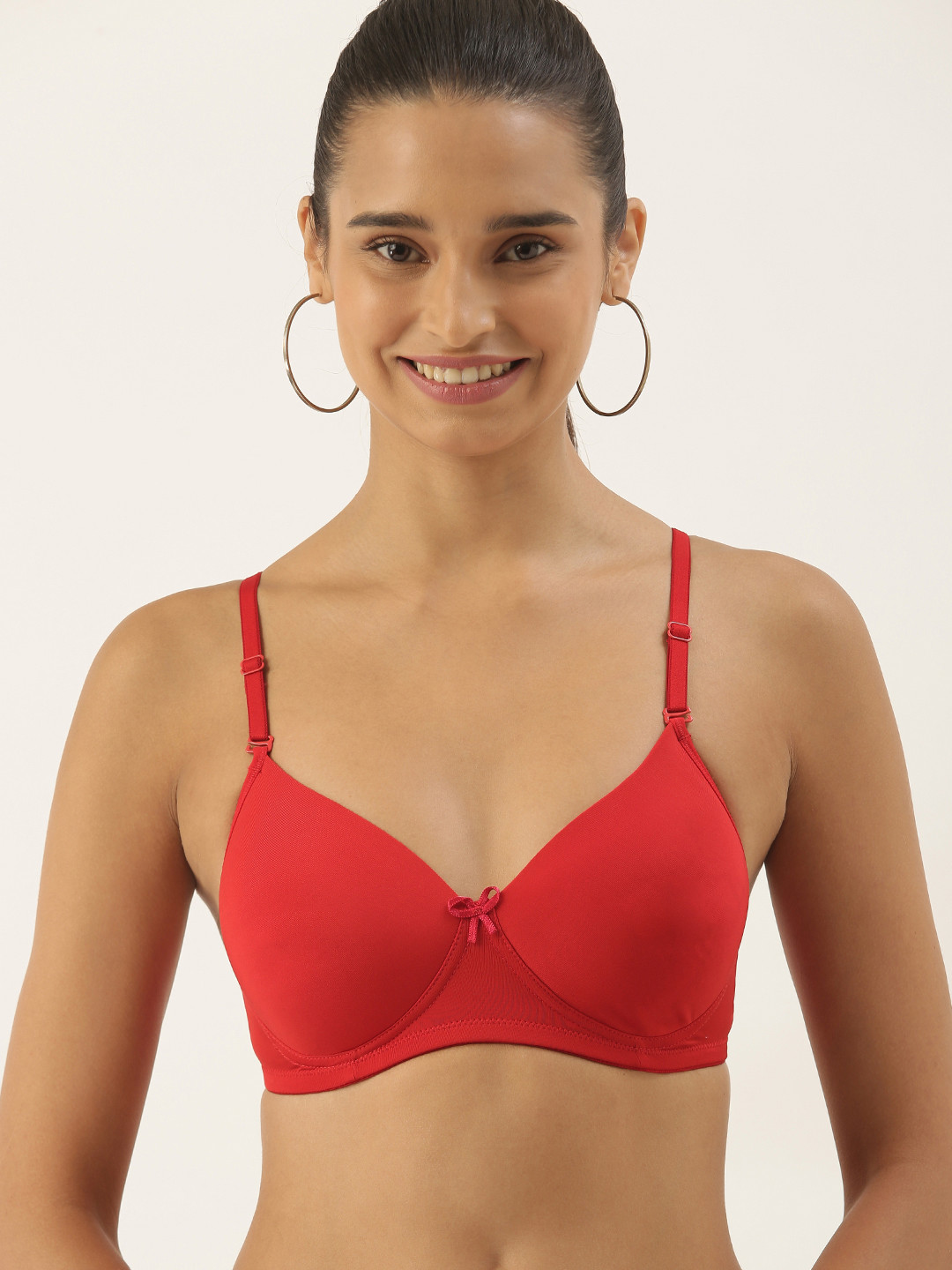 DressBerry Red Medium Coverage Lightly Padded Everyday Bra