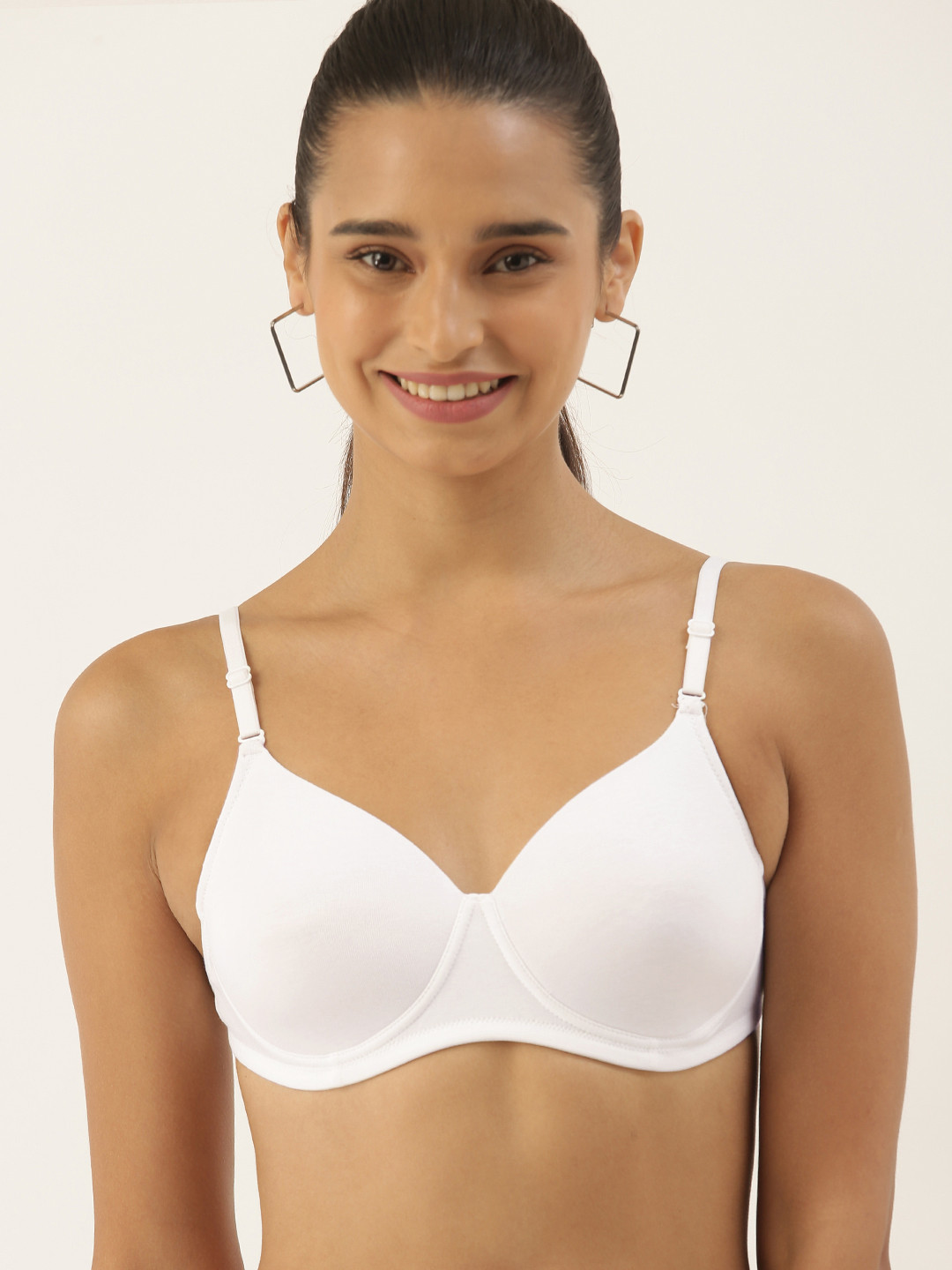 DressBerry White T-shirt Bra Full Coverage Padded 1764-02-WHITE