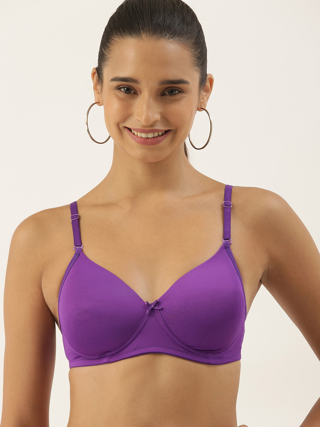 DressBerry Purple T-shirt Bra Full Coverage Padded LA10-05-PURPLE