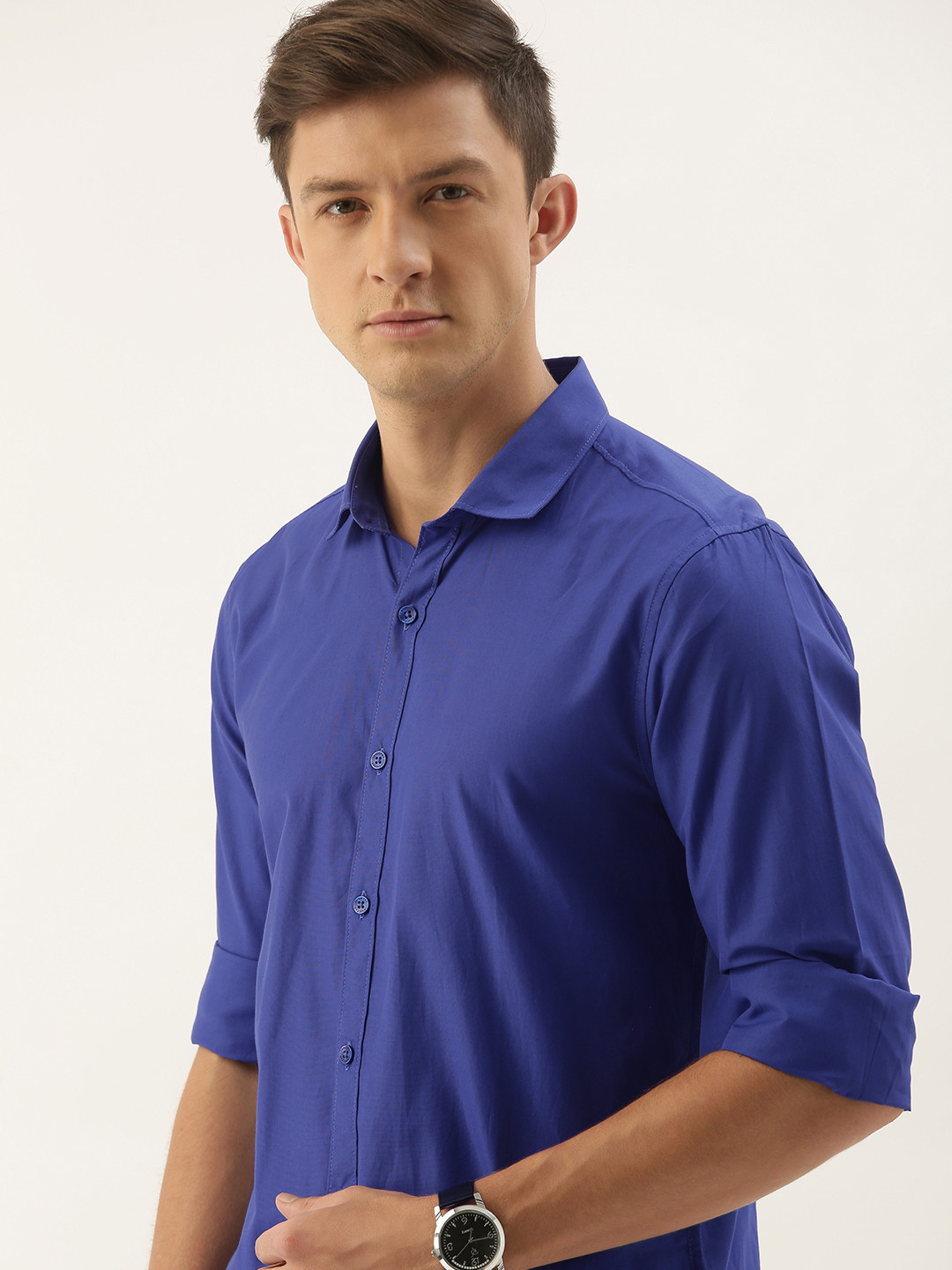 INVICTUS Men Easy Care Blue Formal Shirt