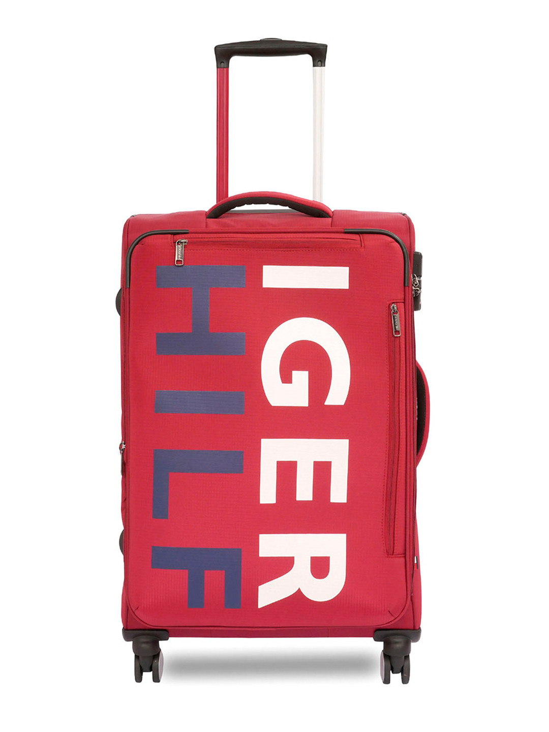 Tommy Hilfiger 4 Wheels 360-Degree Rotation Soft Medium Trolley Suitcase